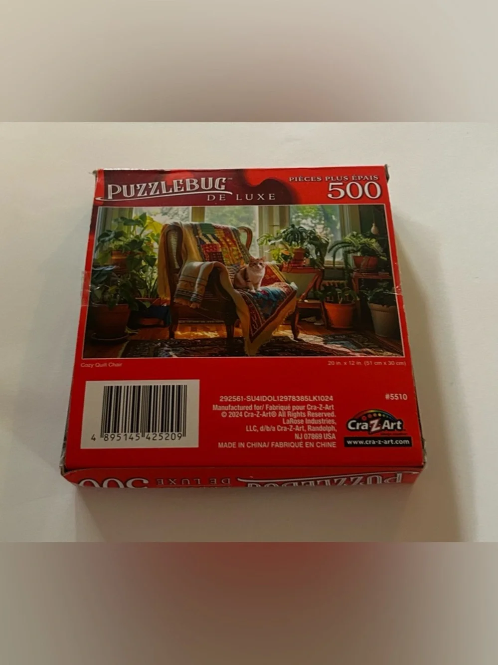 New “Library Cat” Puzzle with Cat 500 Pieces Puzzlebug DeLuxe 20” x 12”